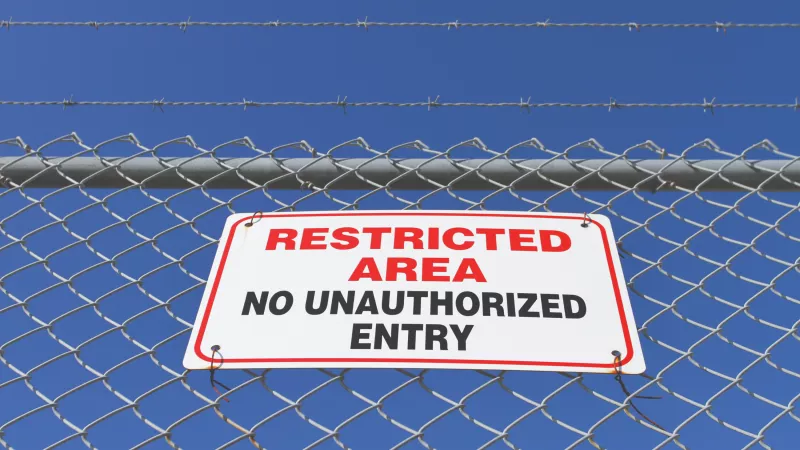 Restricted area using perimeter protection