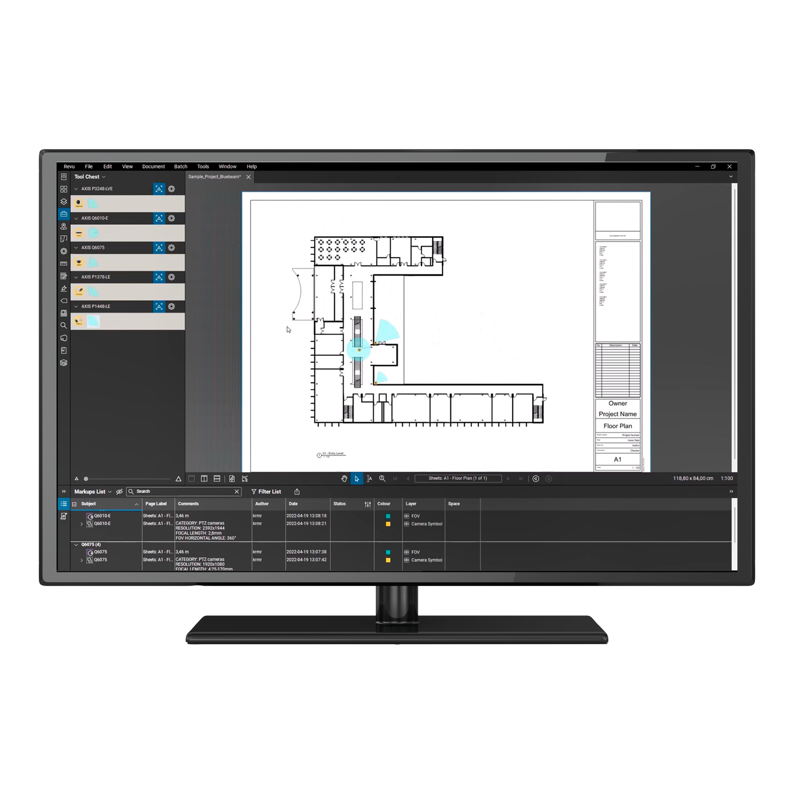 AXIS Tool Set for Bluebeam® Revu® | Axis Communications