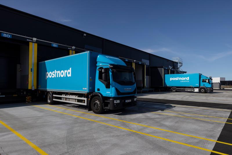 PostNord trucks on terminal