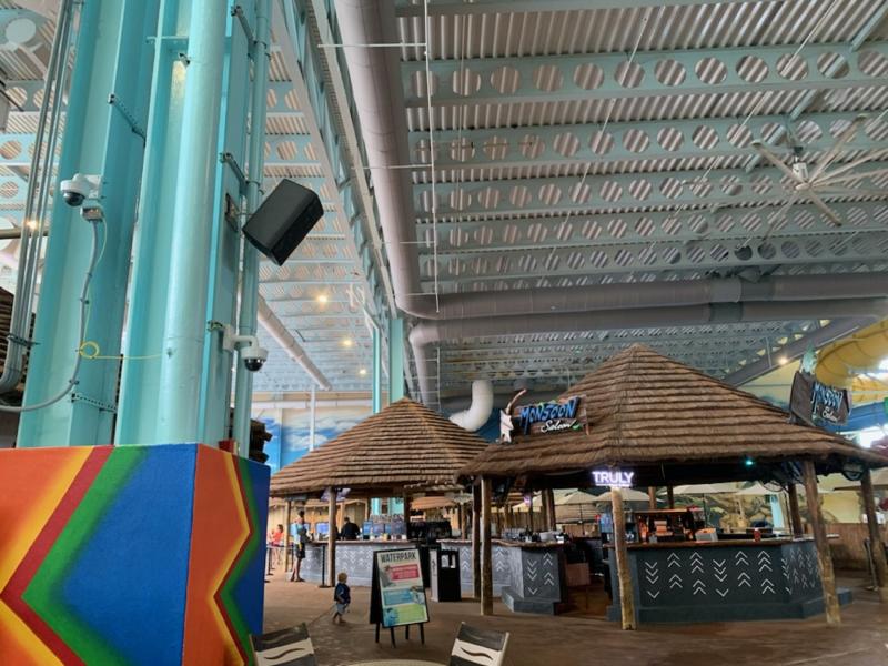 Axis camera installed in indoor waterpark