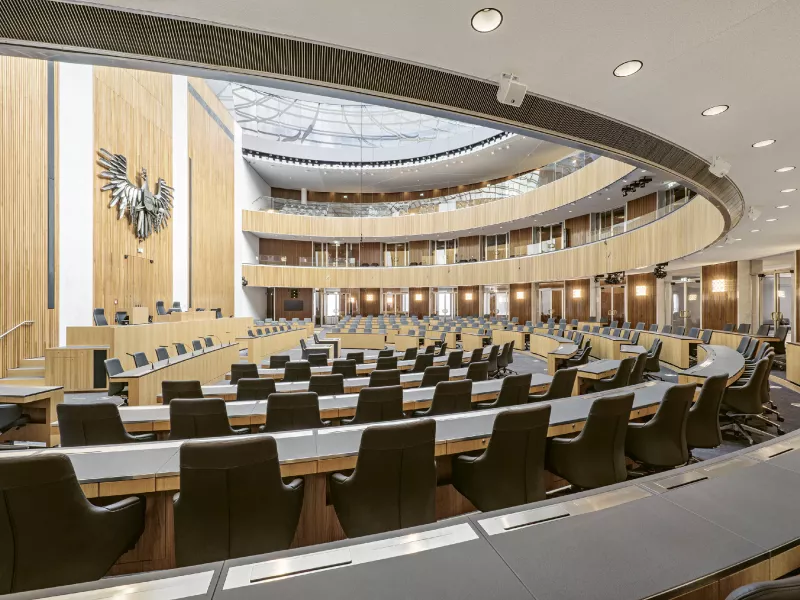 Parlament Österreich innen Saal