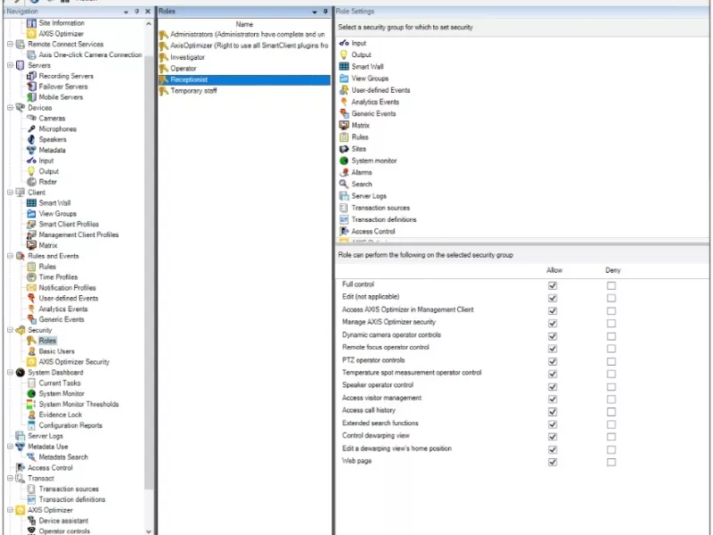 Manage user privileges for AXIS Optimizer