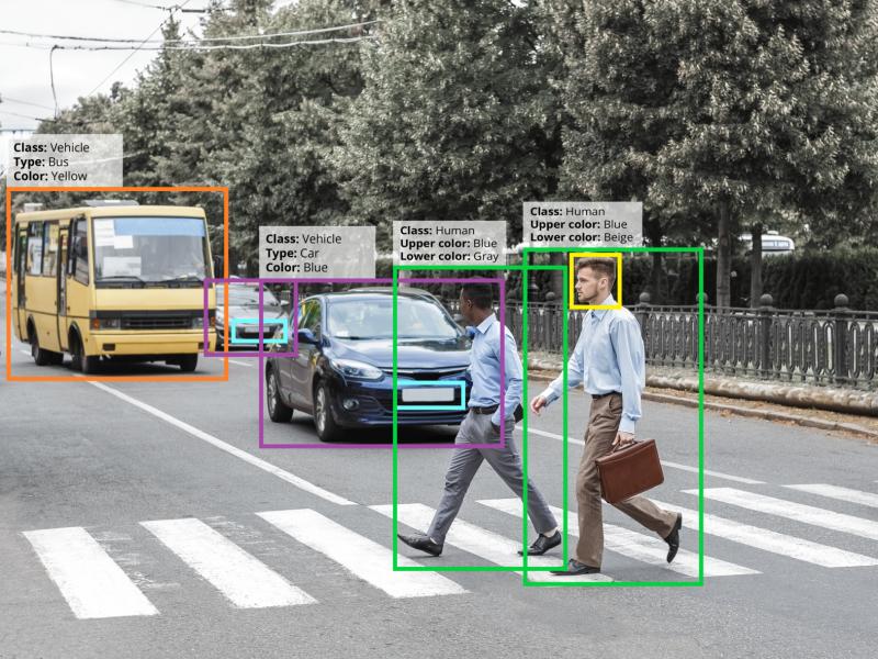 People and vehicle detection on zebra crossing