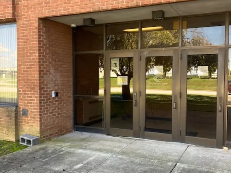 Front entrance and intercom at Boys & Girls Clubs of Carroll county