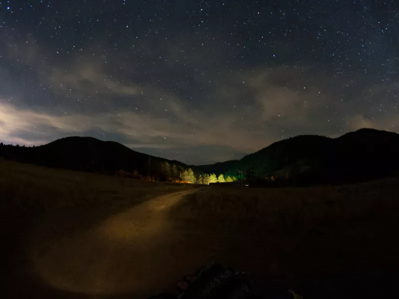 Nightime view of the EdVentures camp