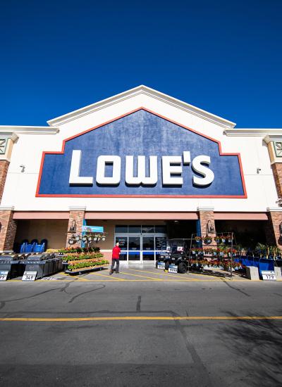 Exterior of Lowe's store