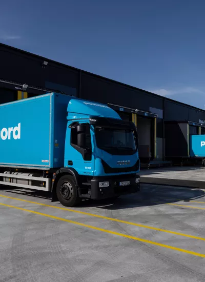 PostNord trucks on terminal