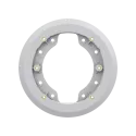 Accessorio AXIS TP1601 Adapter Plate bianco visto dalla parte anteriore.