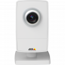 AXIS M1014 is a small HDTV IP camera with edge storage. The camera is viewed from its front. 