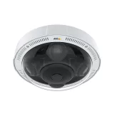 La telecamera IP AXIS P3719-PLE montata sul soffitto, vista dalla parte anteriore.