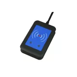 External RFID Secured Reader 13.56 MHz + 125 kHz, interfaccia USB, visto da davanti