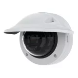 AXIS P3265-LVE Dome Camera with weathershield mounted on wall from left