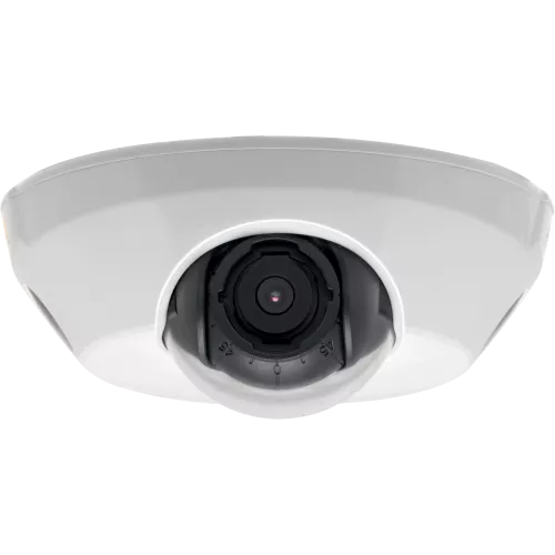 IP Camera AXIS M3113-R has flat, rugged design and quick and reliable installation. The camera is viewed from it´s front.