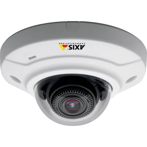 IP Camera AXIS M3004-V has progressive scan and is easy, flexible to install. The camera is viewed form it´s front. 