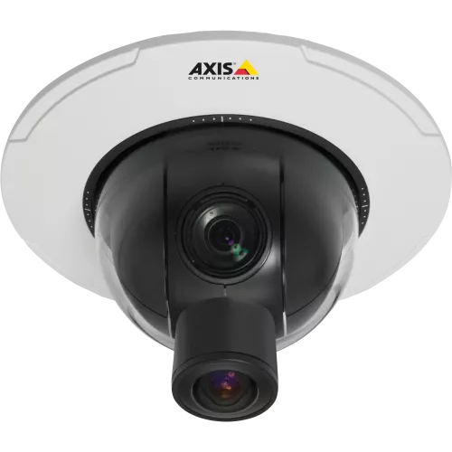 IP Camera AXIS P5544 has advanced gatekeeper functionality and PoE+. The camera is viewed from it´s front.