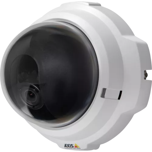 IP Camera AXIS M3204 is vandal-resistant and excellent image quality. The camera is viewed from it´s left.