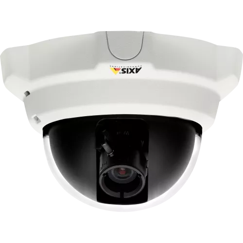 IP Camera AXIS P3304 has unobtrusive and intelligent video capabilities. The camera is viewed from it´s front.