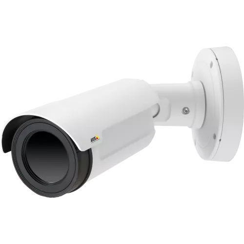 IP Camera AXIS Q1931-E has bullet-style design and multiple lens options with shock detection. The camera is viewed from it´s left.