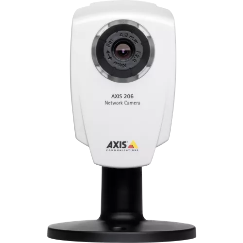 AXIS 206  is small enough to fit in the palm of your hand, the AXIS 206 delivers crisp and clear images using progressive scan CMOS image sensors and advanced signal processing techniques.