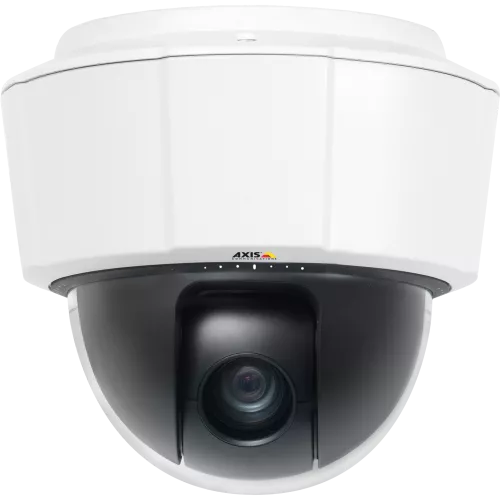 AXIS P5515 PTZ is an indoor IP camera with Zipstream technology. The camera is viewed from its front. 