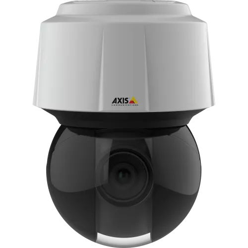 AXIS Q6115-E is a compact PTZ dome with Sharp Dome technology. The product is viewed from its front.