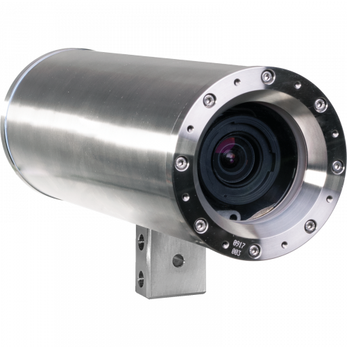 ExCam XF P1367 Explosion-Protected IP Camera vista dal suo angolo destro