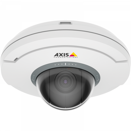  Axis IP Camera P5065는 5배 광학 줌 및 10배 디지털 줌을 이용한 팬, 틸트 및 줌 기능을 제공합니다.