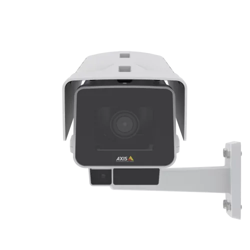 AXIS P1377-LE IP Camera è dotata di OptimizedIR e Forensic WDR. Il dispositivo è visto dalla parte anteriore.