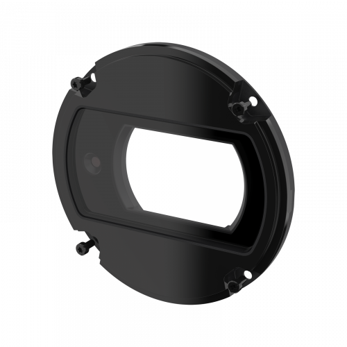 AXIS Q17 Front Window Kit C in black color, viewed from its left angle
