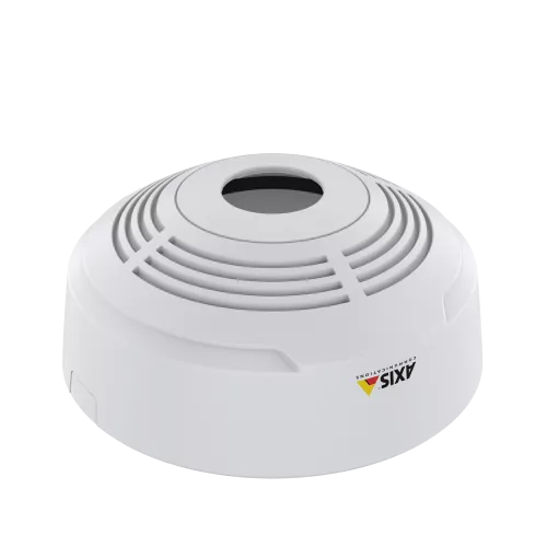 AXIS TM3804 smoke detector together with AXIS M3067-P, from the top