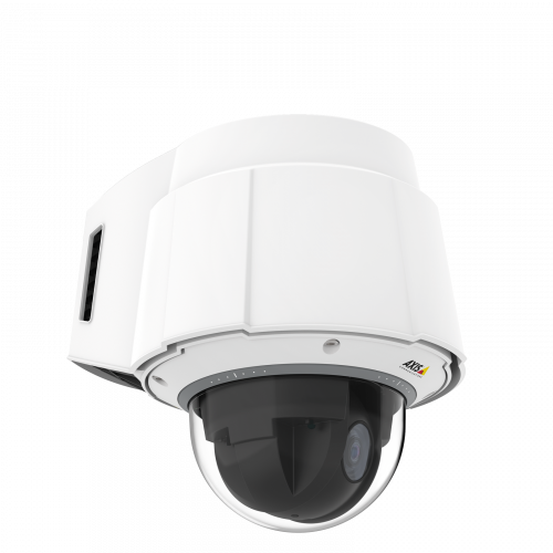 AXIS Q6055-C PTZ camera mounted on wall from right