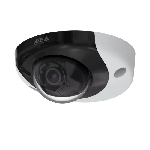 AXIS P3935-LR is a robust, vandal-resistant IP camera. The product is viewed from its left angle.