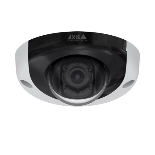 AXIS P3935-LR is a robust, vandal-resistant IP camera. The product is viewed from its front. 