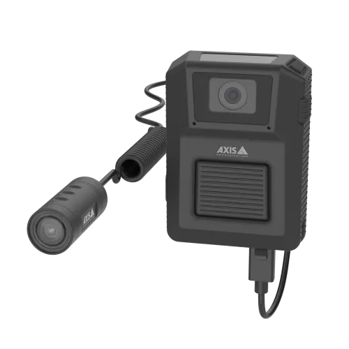 AXIS TW1200 Body Worn Bullet Sensor with camera from the left angle