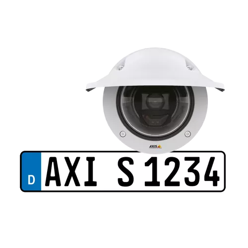 AXIS P3245-LVE-3 License Plate Verifier Kit, viewed from its front