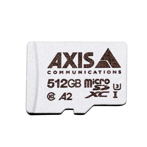 AXIS Surveillance Card 512 GB, viewed from its front