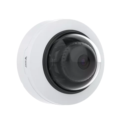 AXIS P3265-V Dome camera mounted on wall from right