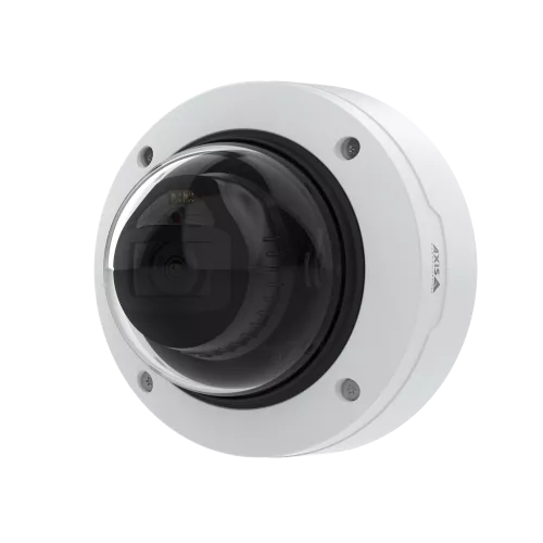 AXIS P3267-LV Dome Camera mounted on wall from left