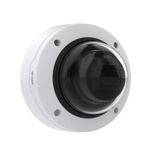 벽에 장착된 AXIS P3267-LV Dome Camera, 오른쪽에서 본 모습