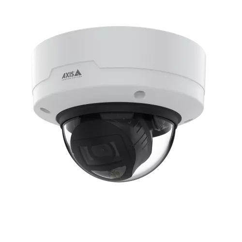 天井に取り付けられたAXIS P3268-LV Dome Camera、左から見た図