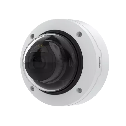 AXIS P3268-LV Dome Camera zamontowana na ścianie, widok z lewej strony