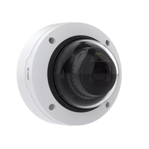 壁に取り付けられたAXIS P3268-LV Dome Camera、右から見た図