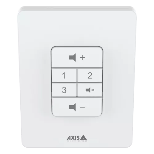 White volume controller for wall mount. C8310 is viewed from its front.