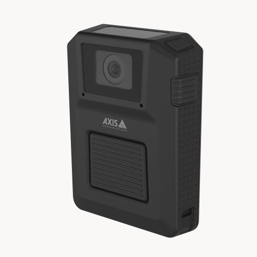 Axis W100 – Câmera de uso corporal vista pela esquerda