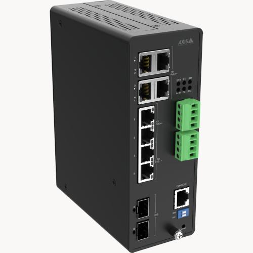 AXIS D8208-R Industrial PoE++ Switch、右側から見た図