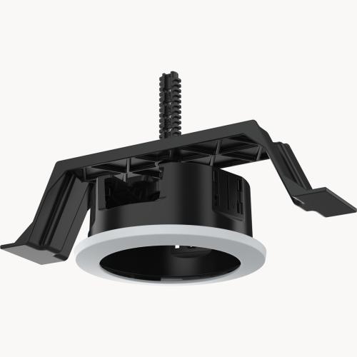 AXIS TM3212 Recessed Mount in Schwarz, vom linken Winkel aus gesehen