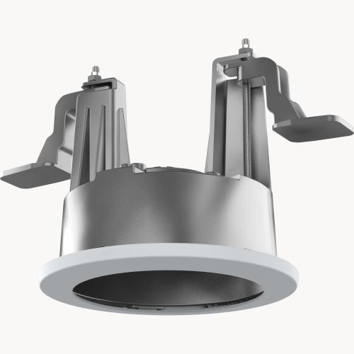 Silver AXIS TM3213-E Recessed Mount, visto desde el ángulo izquierdo