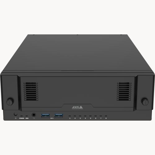 AXIS S2208 Mk II noir, vue de dessus et de face