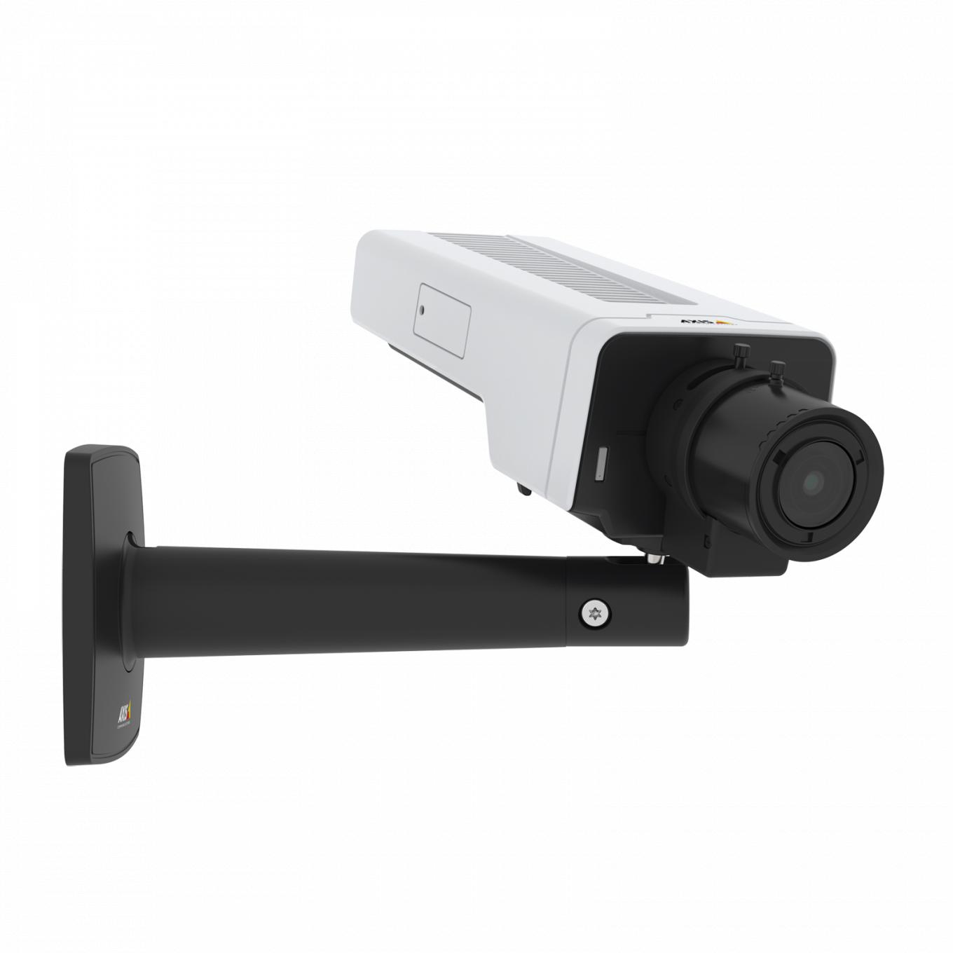 AXIS P1377 IP Camera는 Lightfinder 및 Forensic WDR을 제공합니다. 이 제품은 오른쪽 각도에서 본 것입니다.