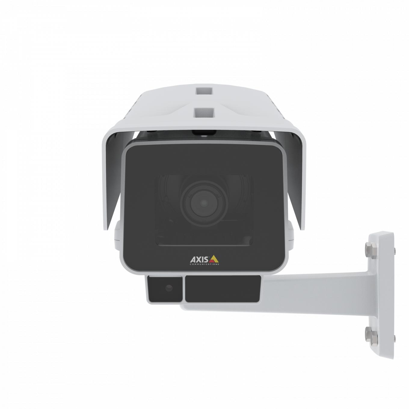 AXIS P1377-LE IP Camera는 OptimizedIR 및 Forensic WDR을 제공합니다. 이 제품은 전면에서 본 것입니다.